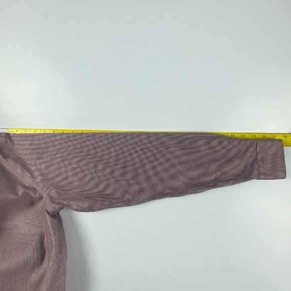 Banana Republic Dress Shirt Men L Tall Long Standard Fit Non Iron Burgundy Check - Picture 10 of 12